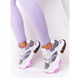 Sports Shoes On Large Soles GOE HH2N4038 White-Violet 2