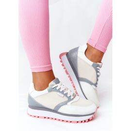 Leather Sports Shoes On the Platform GOE HH2N4008 White multicolored 2