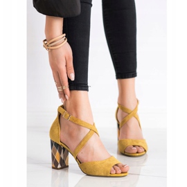 Fashionable Sergio Leone sandals yellow 1