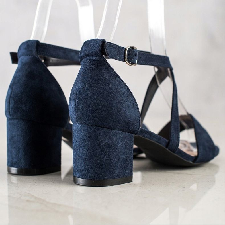 Sergio Leone Strappy Sandals navy blue 1