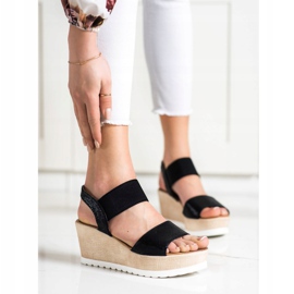 Seastar Glowing Sandals On Wedge black 1