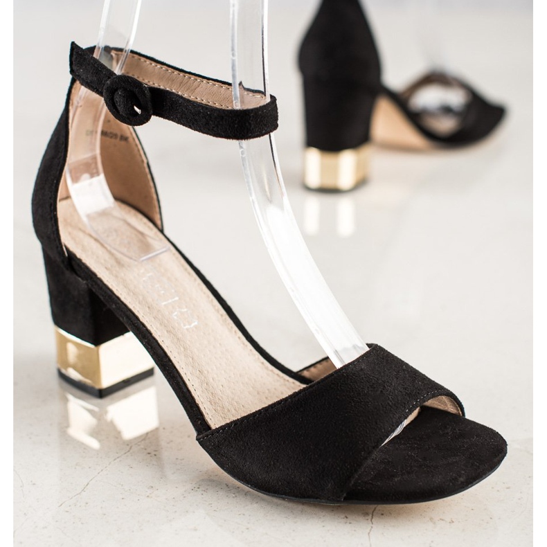 Filippo Sandals With Decorative Heel black 2