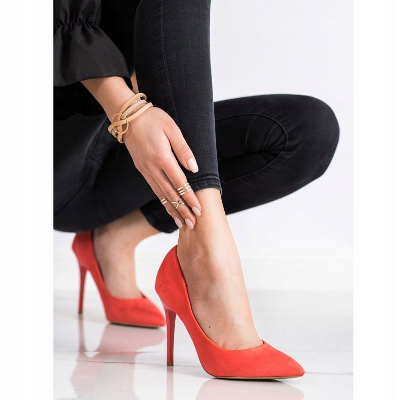 Kayla Classic Coral Heels red 2 Kayla Classic Coral Heels red 2