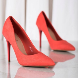 Kayla Classic Coral Heels red 1