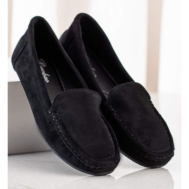 SHELOVET Black Suede Loafers 2