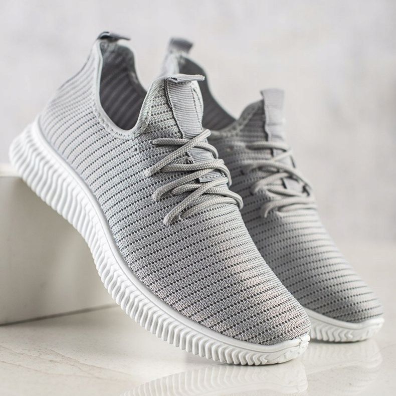 SHELOVET Comfortable Slip-On Sneakers grey 1