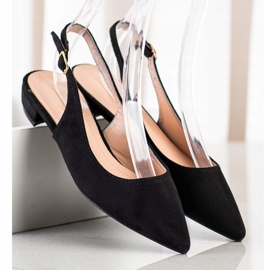 Lovery Suede Sandals With An Open Heel black 1