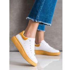 SHELOVET Sneakers On The Yellow Platform white 1