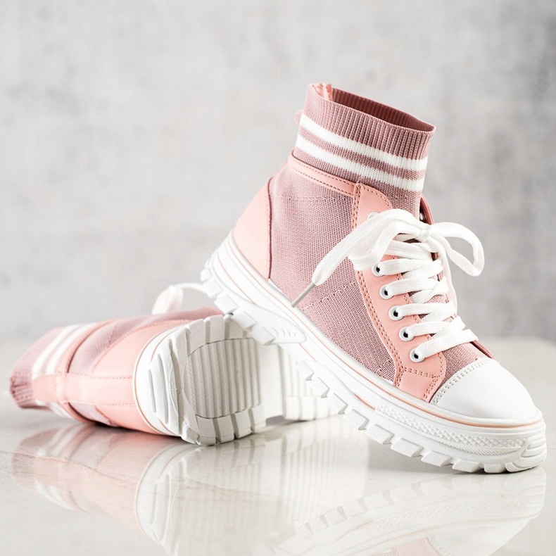 SHELOVET Fashionable Slip-On Sneakers pink 2