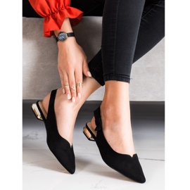 Filippo Black Sandals With An Open Heel 1