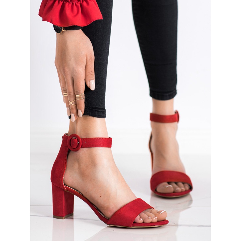 Evento Classic high-heeled sandals red 1