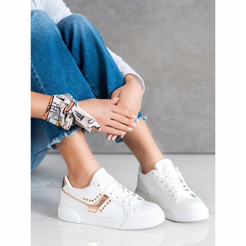 SHELOVET Casual White Sport Shoes 1