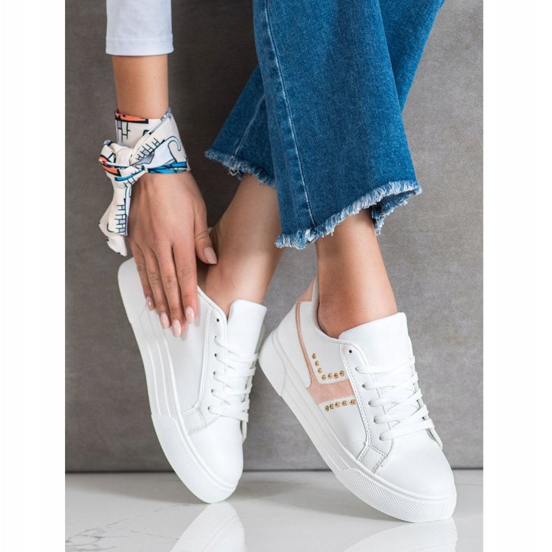 SHELOVET Casual White Sport Shoes 2