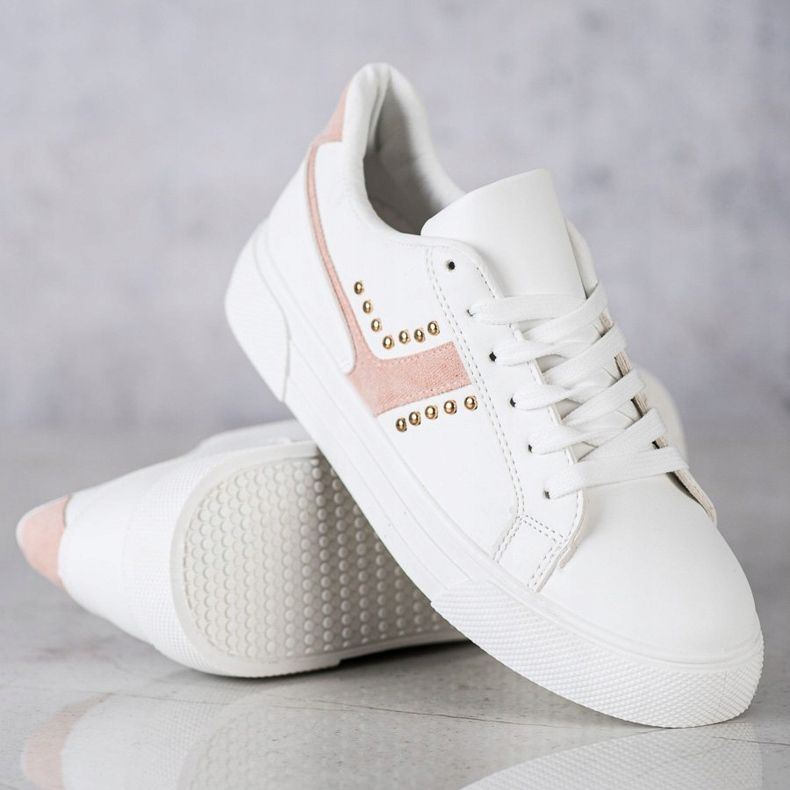 SHELOVET Casual White Sport Shoes 1