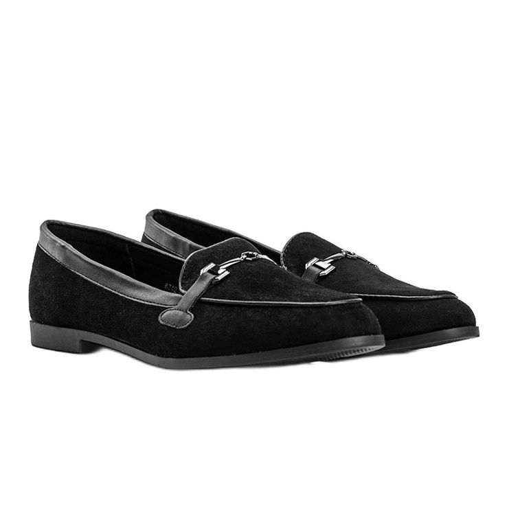 Black loafers in eco suede from Juliette 2