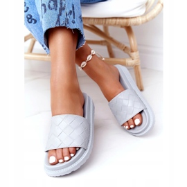 Women's Slippers On The Big Star HH274688 Gray Platform grey 2