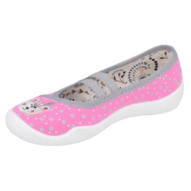 Ballerinas Befado children's shoes 116X284 pink silver grey 1