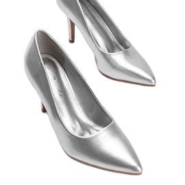 Silver pumps in eco-leather Ally 1