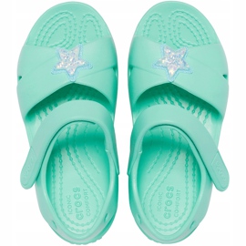Crocs children's sandals Classic Cross Strap Charm mint 206947 3U3 green 1