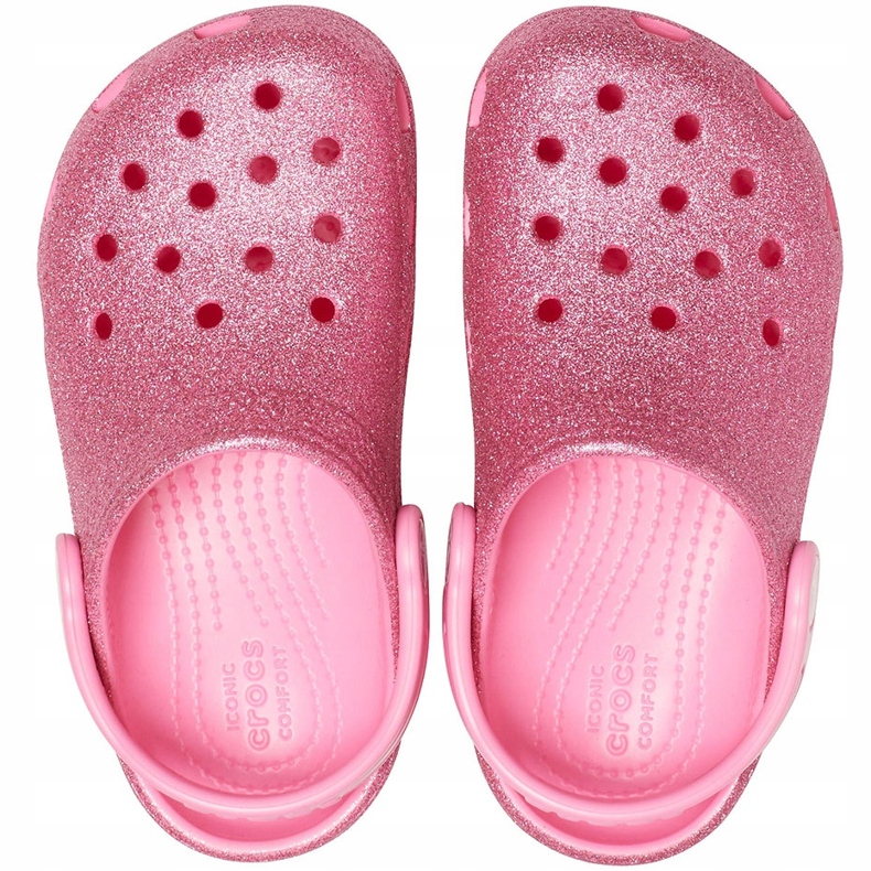 Crocs kids Classic Glitter Clog pink 205441 669 1 Crocs kids Classic Glitter Clog pink 205441 669 1