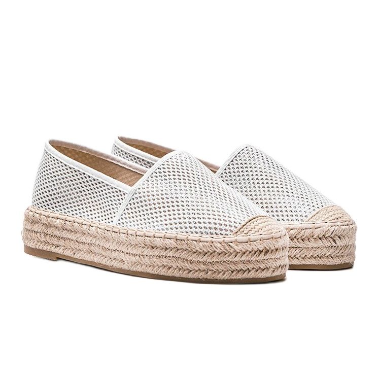White espadrilles on a thick Lia sole 1