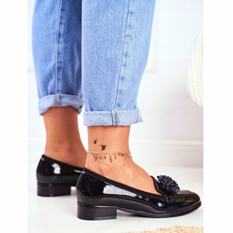 Lacquered Moccasins Vinceza 21-10527 Black 2