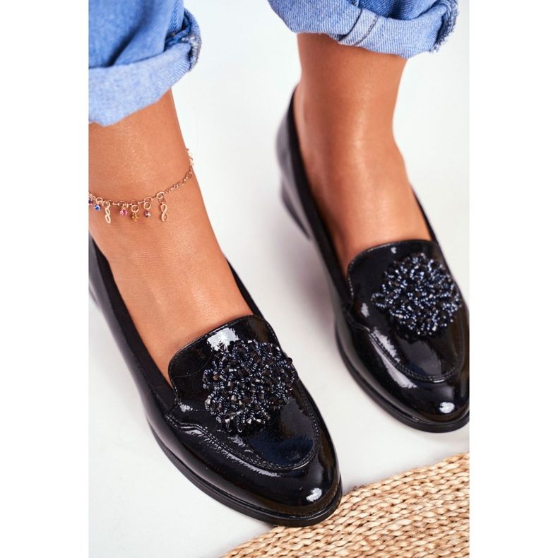 Lacquered Moccasins Vinceza 21-10527 Black 1