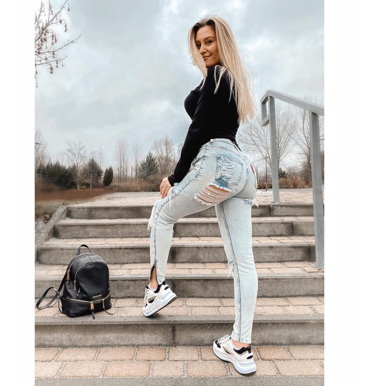 Ideal Shoes Stylish Sports Sneakers white black 1 Ideal Shoes Stylish Sports Sneakers white black 1