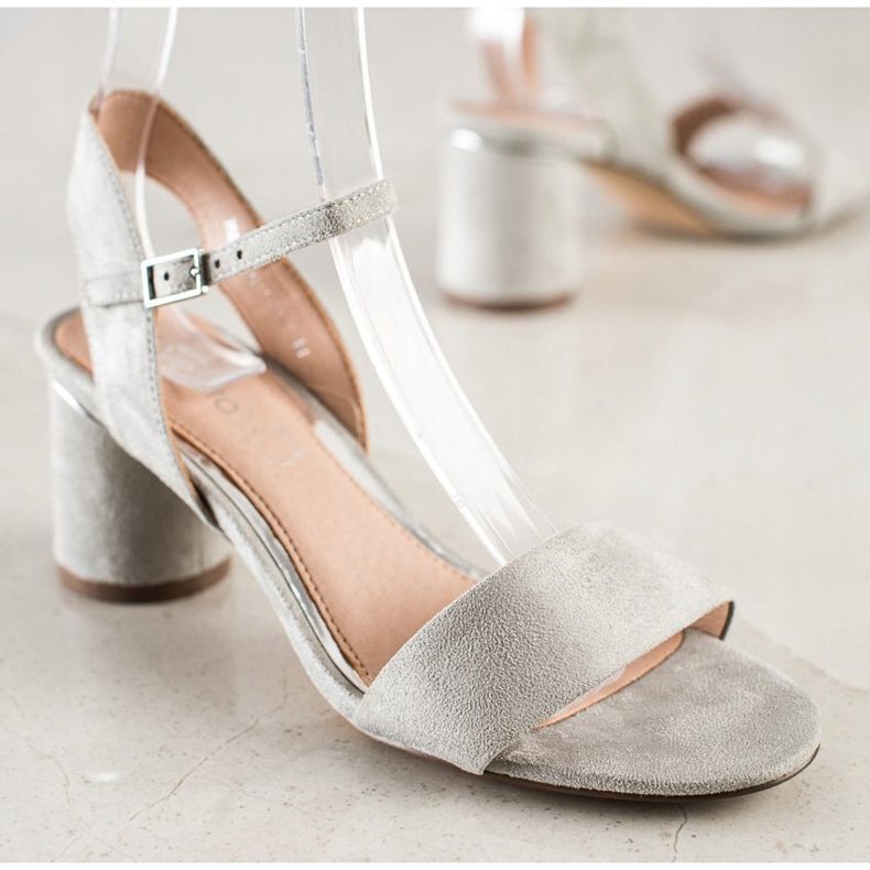 Evento Stylish Sandals On A Bar grey 1