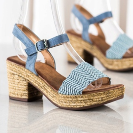 Evento Sandals On A Wide Bar blue 1