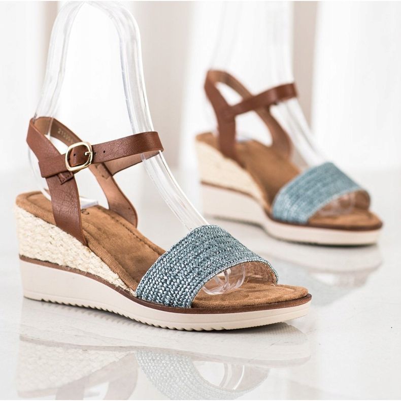 Evento Light Braided Sandals Best Seller brown blue 1 Evento Light Braided Sandals Best Seller brown blue 1