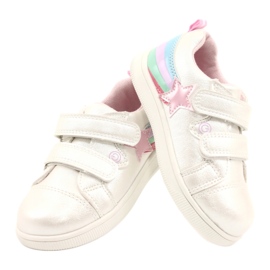 Evento Girls' sports shoes with a star 21Dz23-3904 white 7