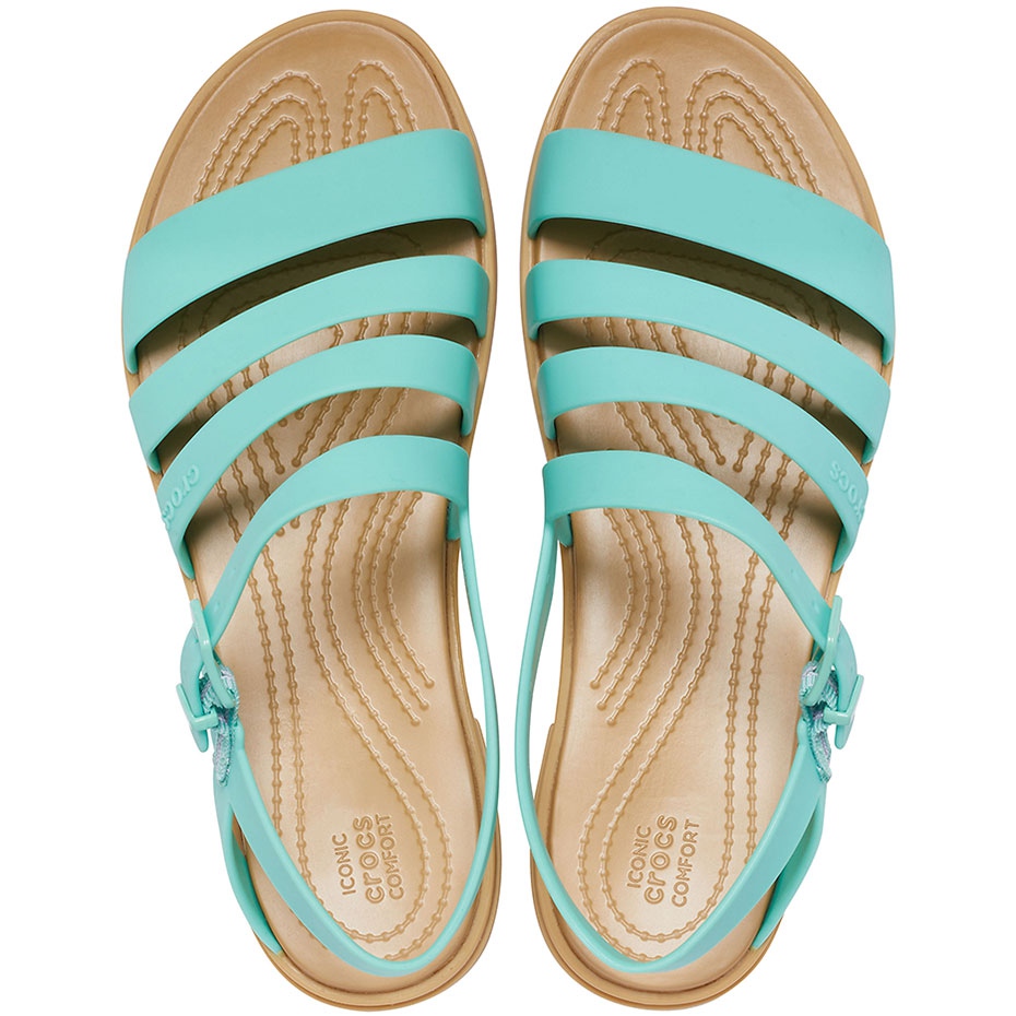 Crocs women's sandals Tulum Sandal mint 206107 3U3 green - KeeShoes
