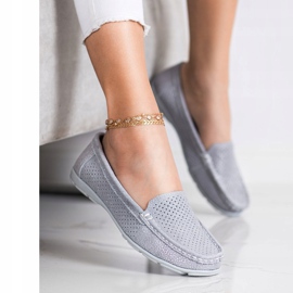 Goodin Gray Leather Loafers grey 1