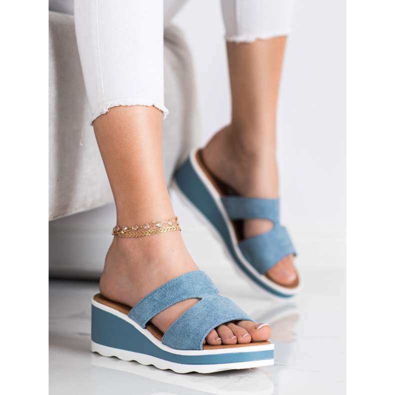 Weide Wedge Sandals blue 1