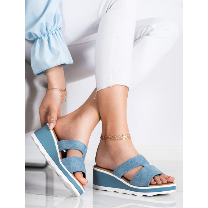 Weide Wedge Sandals blue 2