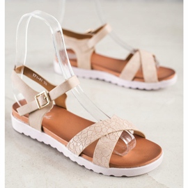 Weide Beige Sandals With Eco Leather 1