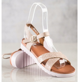 Weide Beige Sandals With Eco Leather 2