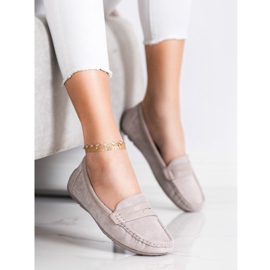 SHELOVET Comfortable Gray Moccasins grey 1