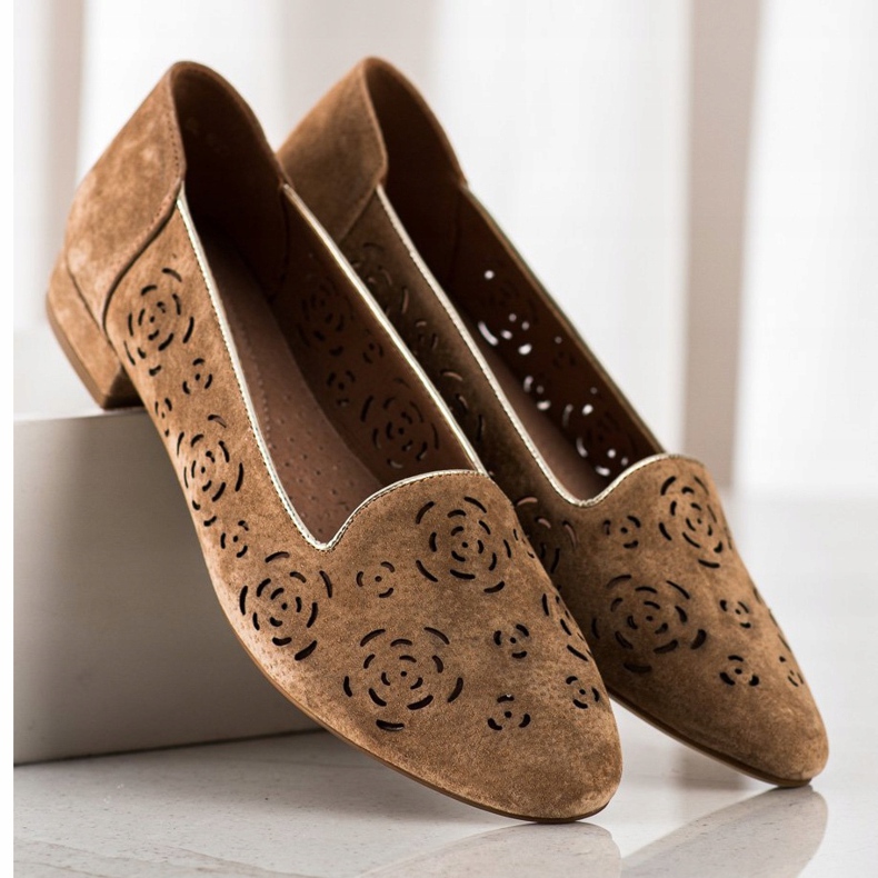 Leather Pumps With Roses Sergio Leone brown 1 Leather Pumps With Roses Sergio Leone brown 1