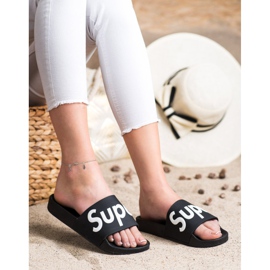 Seastar Super Rubber Slippers white black 1