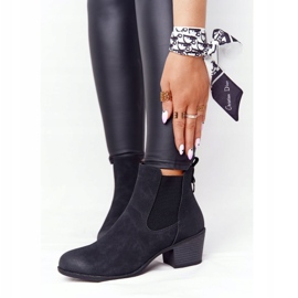 PJ1 Women's Black Warm Boots Jodhpur Heel Trinity 2