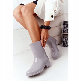 PS1 Shiny Galoshes Gray Jodhpur boots Rainy Day grey 2 PS1 Shiny Galoshes Gray Jodhpur boots Rainy Day grey 2