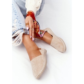 EVE Women's Velor Espadrilles Beige Vulcano 1