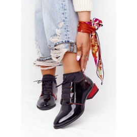 Leather Boots Maciejka 04744-16 Black-Red Boot 2