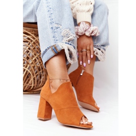 Spring Suede Boots On A Post Vinceza 21-17095 Camel brown 2