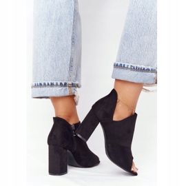 Spring Suede Boots On A Post Vinceza 21-17095 Black 1