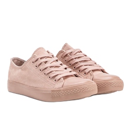 Mara pink eco-suede sneakers 1