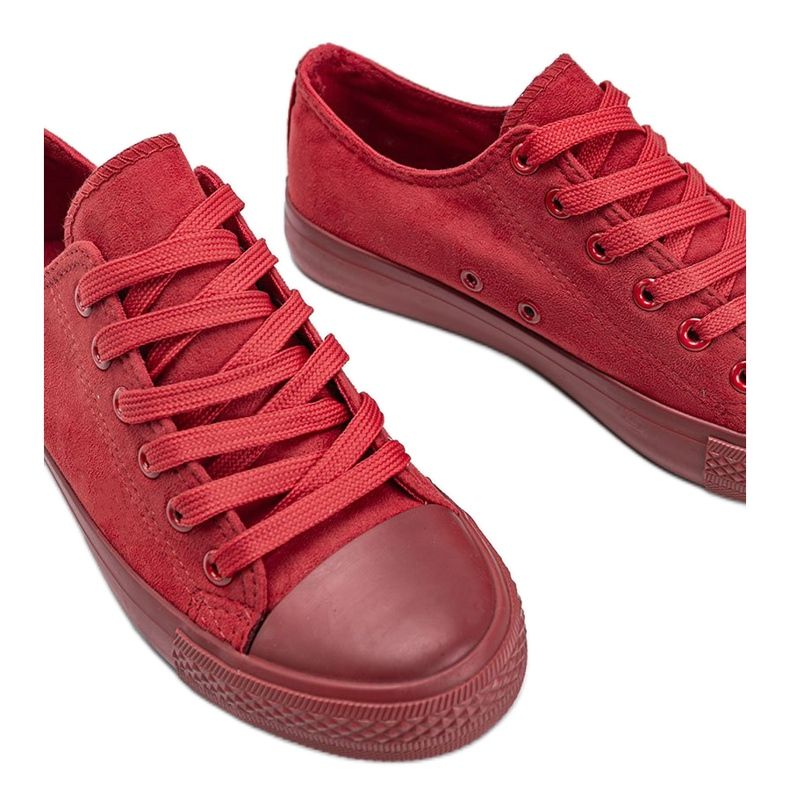 Red Mara eco-suede sneakers 1