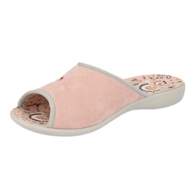 Befado women's shoes flower VIKI 254D126 pink silver grey 2